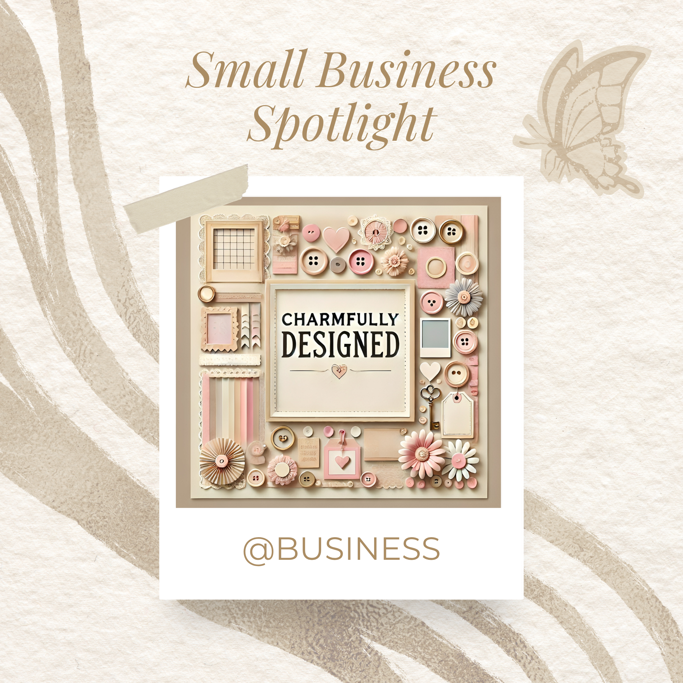 Neutral Canva Instagram Templates for Small Business | Charmfully Social Media Pack (10 Editable Posts)